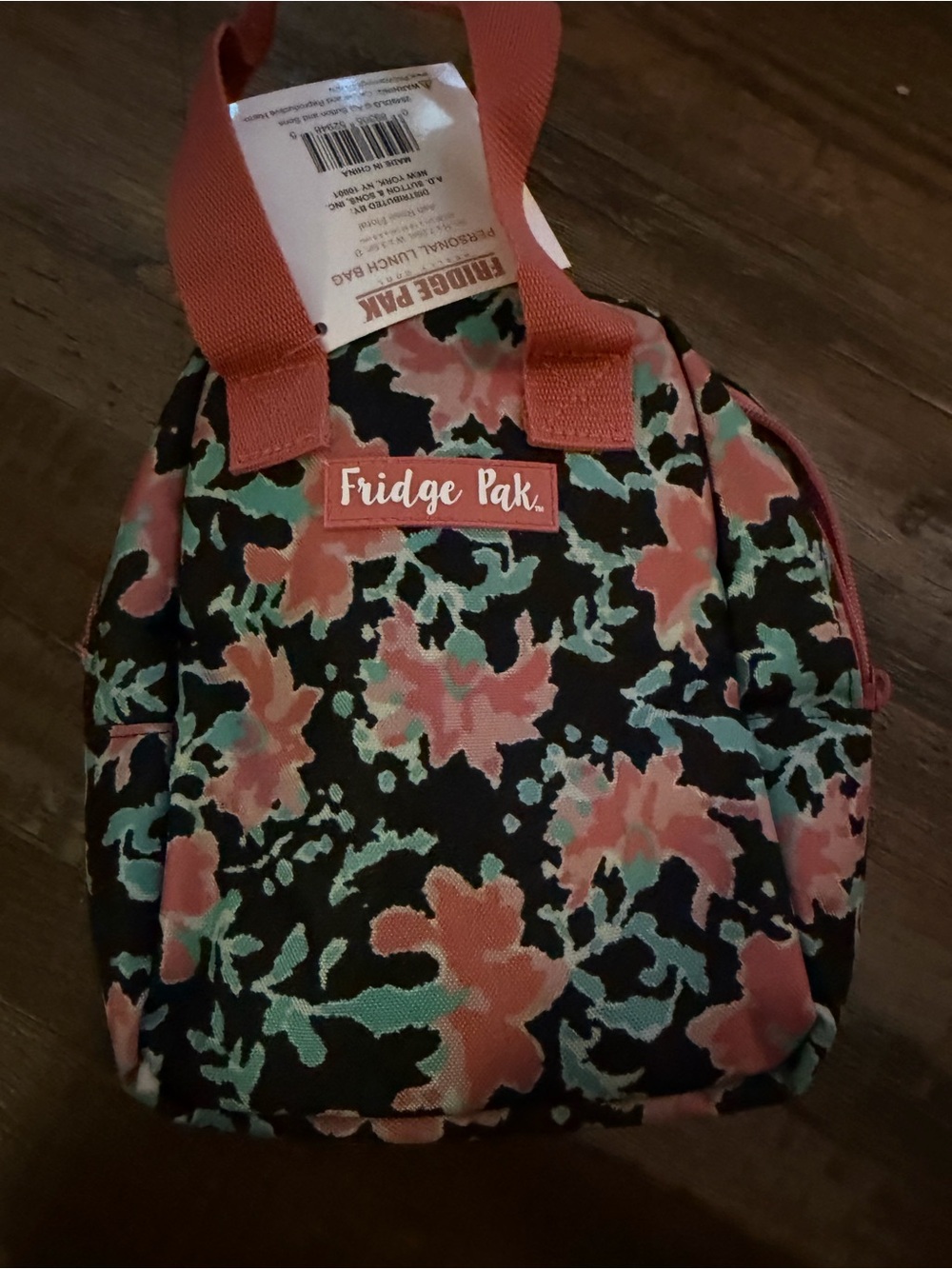 Floral Lunch Bag - Pink & Teal
